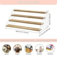 thumbnail image 6 of Spice Rack Organizer Acrylic Clear Solid Wood Step Shelf Flexible Easy to Use Seasoning Storage Holder Easy to Install Display Shelf Easy to Move Spice Storage Suitable for Cabinet, 6 of 10