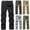 1#Black, variant on Bazeneo Mens Zip Off Cargo Trousers Quick Dry Convertible Work Trousers Elastic Waist Lightweight Combat Pants Plain Loose Fit Tactical Bottoms with Pockets Travel Fishing Outfits M-5XL