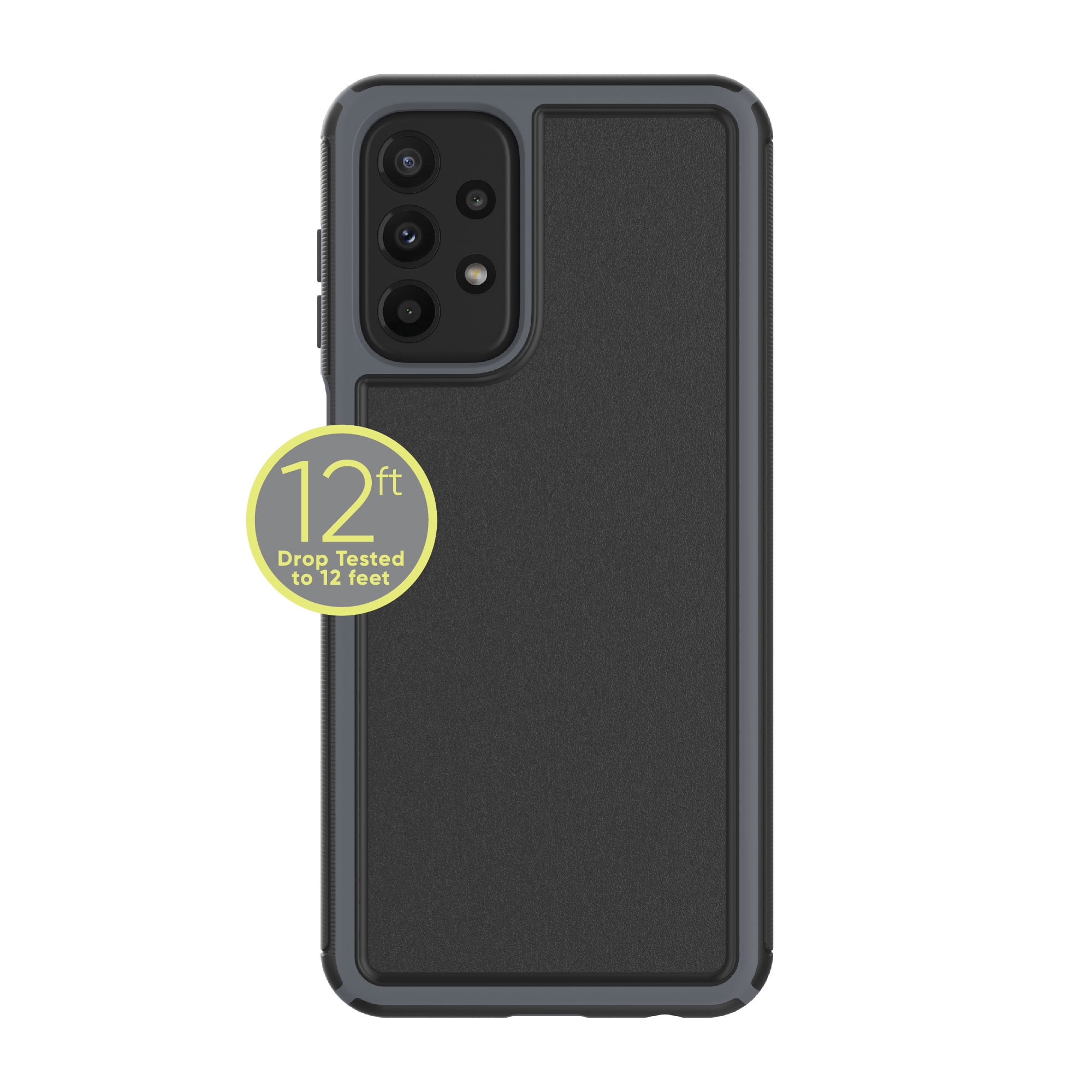 onn. Slim Rugged Phone Case for Samsung Galaxy A23 5G - Black/Gray