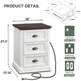 thumbnail image 6 of IFGET Dresser for Bedroom with 3 Drawers Tall & Large, Farmhouse Wood Dresser & Chests of Drawers, 6 of 6