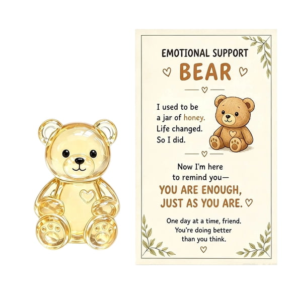 Pocket Acrylic Keepsake Gift, Cute Encouragement Decoration with Thinking Of You Card, Small Inspirational Desk Decor for Friends Family Appreciation Gifts