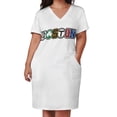thumbnail image 3 of Vestido suelto con bolsillo de diseño Boston ropa de verano para mujer vestido de verano para mujer, 3 of 7