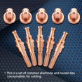 thumbnail image 2 of 5pcs 9-8215 Electrodo + 5 Pcs 9-8210 Kit de Puntas de Boquilla para Thermal Dynamics Sl60 / 100 Antorcha de Corte por Plasma EOTVIA No, 2 of 7