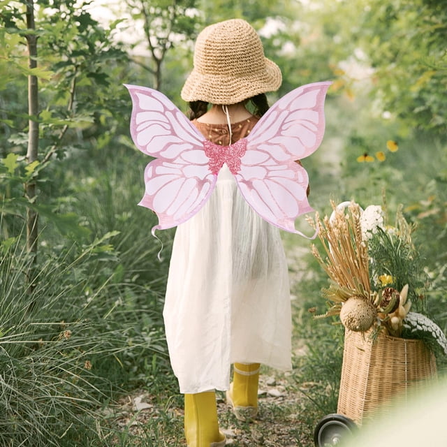 Ailes de Papillon pour Filles Ailes Fairy pour Fêtes à Thème de Carnaval Jeu de Rôle Rose