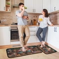thumbnail image 6 of 2-Piece Kitchen Rugs Set Non-Slip Mats Carpet Floor for Kitchen, Bathroom (19.7"x27.6" & 19.7"x47.2") Santa Eating Cookies, 6 of 7