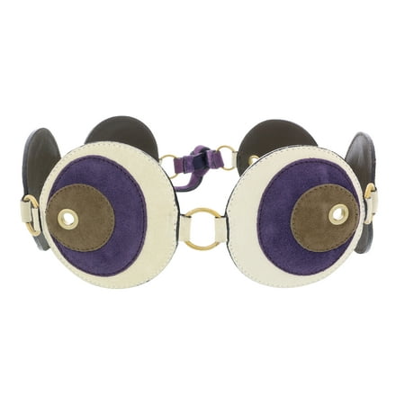

Miu Miu Purple Taupe Suede Patch Tie On Belt-29 for Womens