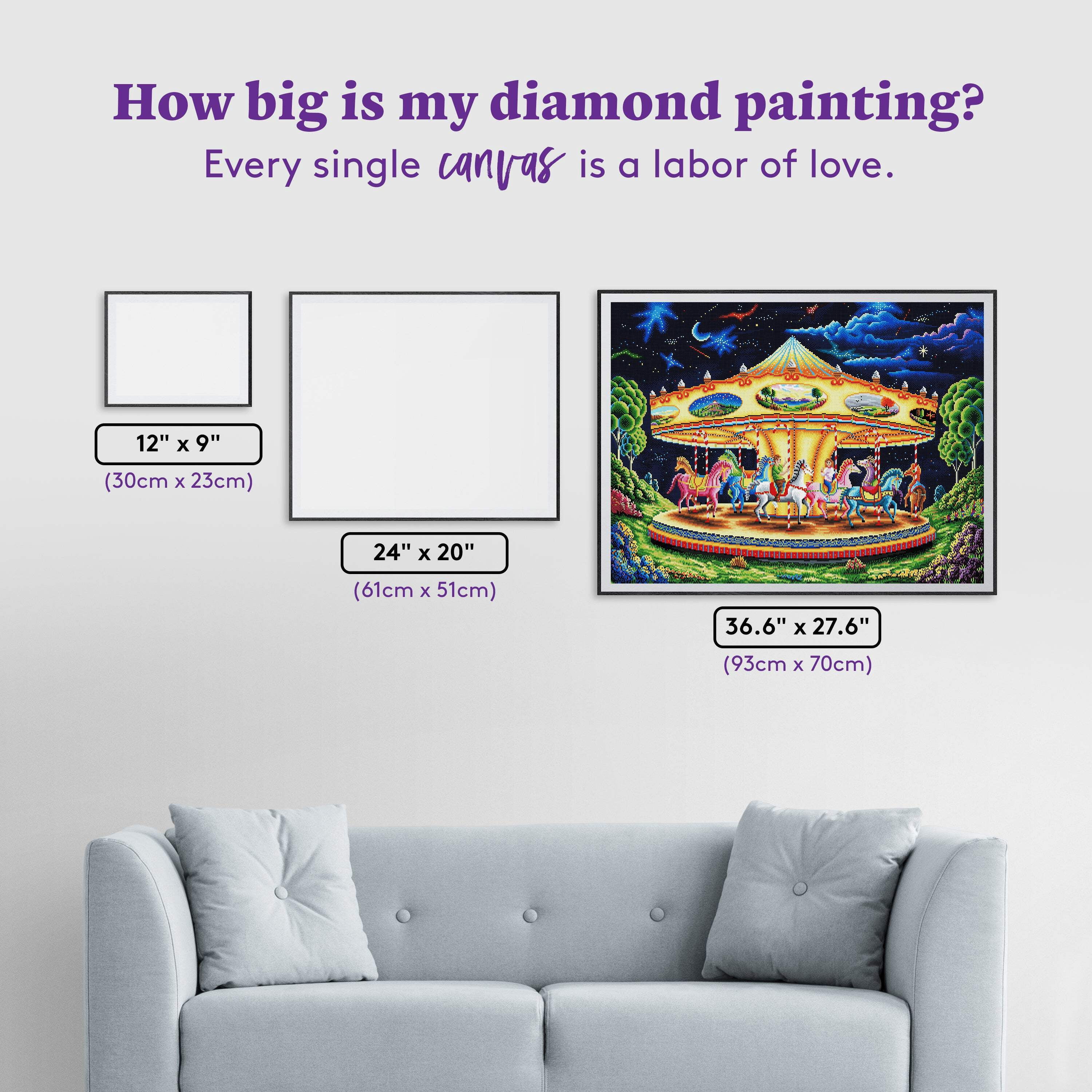 DIAMOND ART CLUB Carousel Dreams Diamond Painting Kit