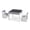 Gray, variant on 4-in-1 Wooden Activity Kids Table and Chairs with Storage and Detachable Blackboard