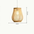 thumbnail image 4 of Lámpara colgante, lámpara de pasillo retro con forma de calabaza, farol tejido, lámpara colgante de techo de una sola luz, lámpara colgante con forma de ratán para salón de té, comedor, patio en, 4 of 5