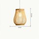 thumbnail image 4 of Lámpara colgante, lámpara de pasillo retro con forma de calabaza, farol tejido, lámpara colgante de techo de una sola luz, lámpara colgante con forma de ratán para salón de té, comedor, patio en, 4 of 5