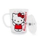 thumbnail image 4 of Taza de cristal Hello Kitty Sanrio Red Outfit con tapa, 400 ml, 4 of 9