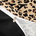 thumbnail image 3 of Castle Fairy Leopard Bow Letter K Queen Duvet Cover Set for Girls,Animal Cheetah Print Bedding,3 Pieces,No Comforter,Black Reversible, 3 of 5
