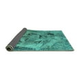 thumbnail image 2 of Ahgly Company Indoor Square Oriental Turquoise Blue Industrial Area Rugs, 4' Square, 2 of 4
