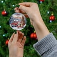 thumbnail image 4 of Santa is Coming Havanese Merry Christmas Xmas Noel Truck Tree Ceramic Round Ornament Havanese Dog Lover Gifts Idea Home Tree Decor - 02023, 4 of 5
