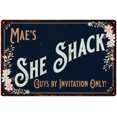 thumbnail image 1 of Mae's SHE SHACK Sign Metal Wall Decor 16 x 24 Matte Finish Metal 116240060296, 1 of 1