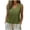 Army Green, variant on Womens Spring Tops Trendy Sleeveless V-Neck Circle Tops - Pleated Detail for Winter Blue S