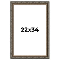 22x34 Frame Black Real Wood Picture Frame Width 2 inches | Interior Frame Depth 0.5 inches | Fitz
