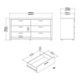 thumbnail image 4 of Tvilum Mira 3-Piece Bedroom Set - 6 Drawer Double Dresser And Nightstand Set Of 2, Jackson Hickory, 4 of 16