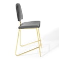 thumbnail image 5 of Modway Ponder 26.5" Modern Performance Velvet Counter Stool in Gray (Set of 2), 5 of 10