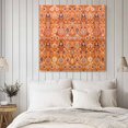 thumbnail image 4 of Boho Orange Wall Art Painting on Canvas, Country Style Bohemian Floral Retro Tribal Canvas Art Home Prints Wall Art Framed Modern Artwork for Living Room Bedroom Wall Decor 8x8in, 4 of 9
