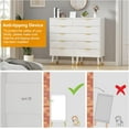 thumbnail image 6 of M optimized 5 Drawer Dresser for Bedroom, Modern Closet Dressers Chest of Drawers, Storage Dresser Chest Cabinet Organizer Unit, Small Fluted Nightstand, 6 of 6