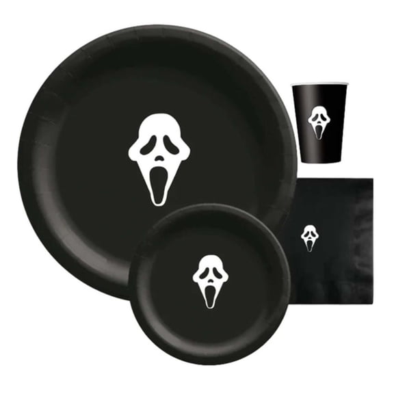 Halloween Ghost- Screamz Party Plates-Cups-napkins set of 60 piece