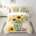 thumbnail image 2 of YST Dragonfly 7-Piece Comforter Set, Garden Flowers Sunflower, Full, 2 of 5