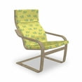 thumbnail image 1 of Turtle Armchair Pad and Slipcover, Cartoon Pattern Abstract Tortoise Pattern Woodland Fauna, 1 Piece Soft Cushion Replacement with Removable Cover, Green and Yellow, by Ambesonne, 1 of 1