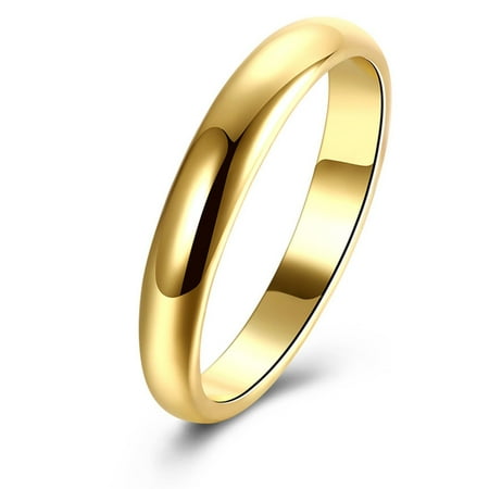 4mm Stainless Steel Wedding Band Ring for Women or Men Ginger Lyne Collection
