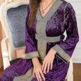 thumbnail image 2 of Vestido de terciopelo de manga larga para mujer musulmana, bata de Oriente Medio, otoño e invierno, 2 of 4