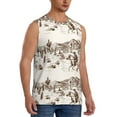 thumbnail image 2 of Bingfone Western Desert Cowboys3 Pattern Men's Tank Tops Workout Sleeveless Tee Shirts Running Beach Tanks for Men-Large, 2 of 8