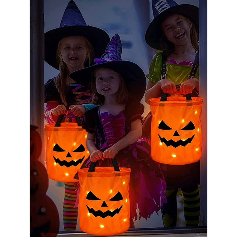  Shappy 4 Pieces LED Light Halloween Candy Bags Light