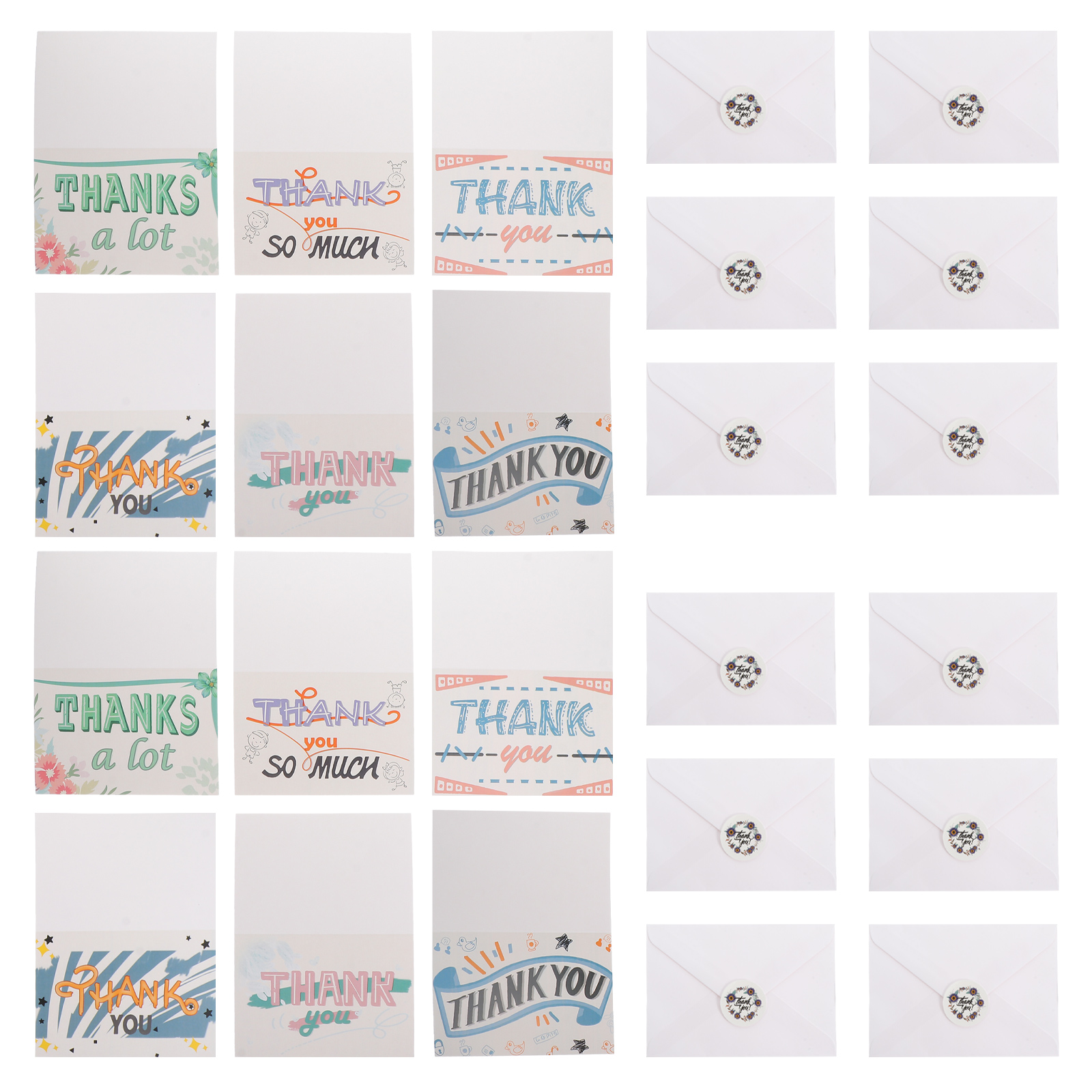 BESTONZON 2 Sets of Thanksgiving Day Greeting Cards Decorative Thank