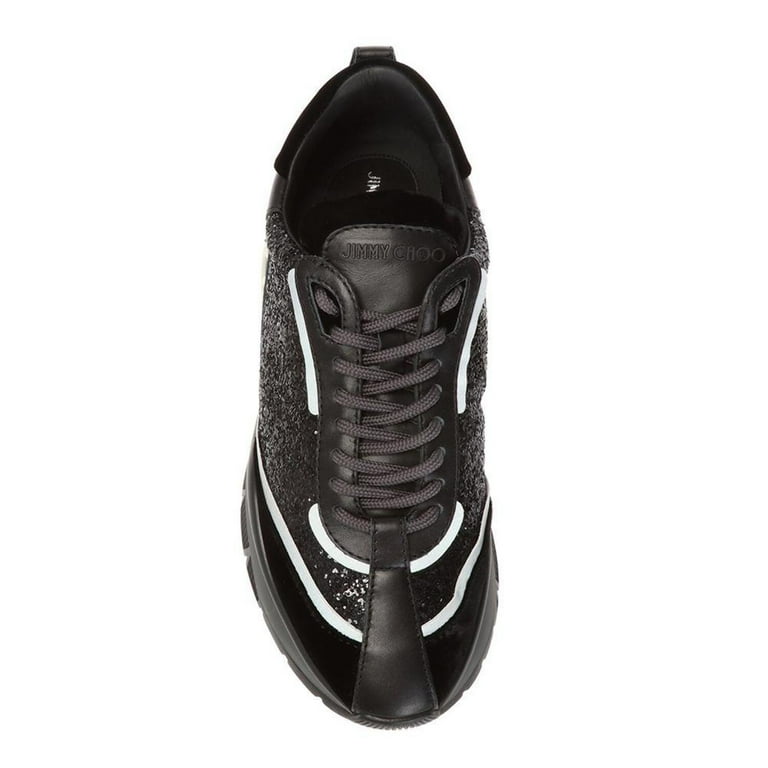 Jimmy Choo Women's 'Raine' Glitter Sneakers Black - Walmart.com
