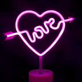thumbnail image 1 of Led Neon Sign Light With Holder Table Decoration Night Lamp With Battery For Party, 1 of 2