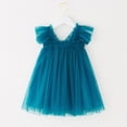 thumbnail image 4 of Taybagh Toddler Girl Dress Fly Sleeve Formal Wedding Guest Dress with Butterfly Wing Holiday Girl Clothes, 4 of 6
