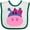 White and Green, variant on Inktastic Girl Hippo Girls Baby Bib