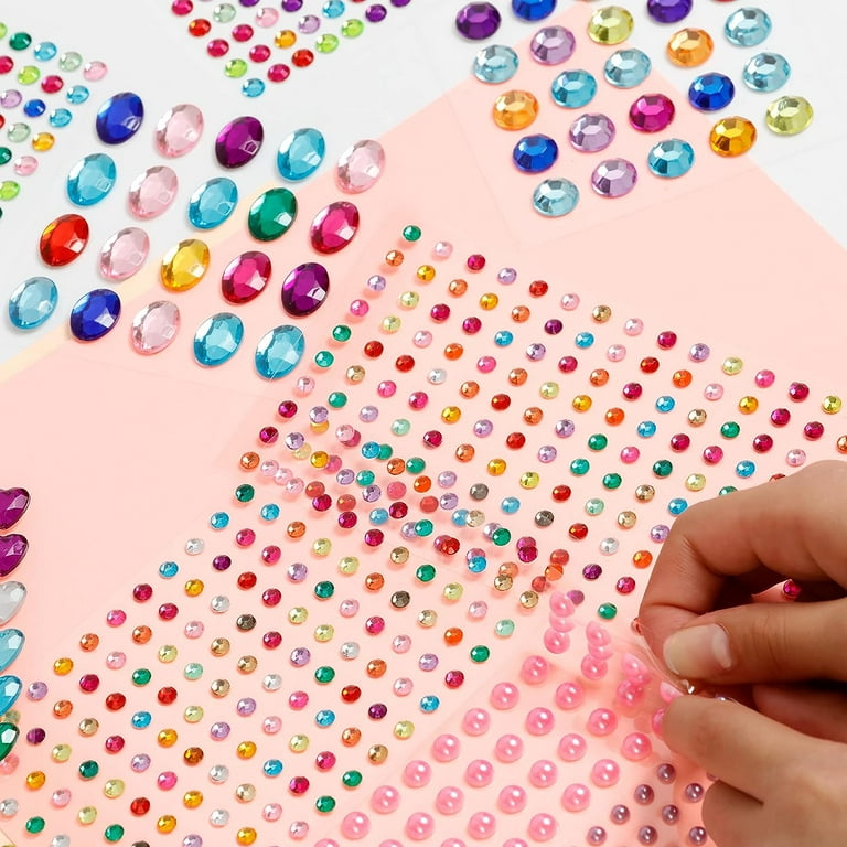 Antner Self-Adhesive Rhinestone Stickers Gems For Crafts Jewels