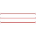 thumbnail image 1 of vidaXL Turning Bars 3 pcs 125 cm Steel Red, 1 of 4