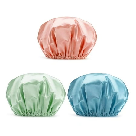 

Stylish Reusable Double Layer Swimming Cap for Women 3 Pcs Pack