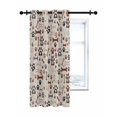 thumbnail image 7 of Dog Claws Thermal Insulated Blackout Curtains for Bedroom 24 Length Dog Bones Love Vintage Texture Room Darkening Curtain 1 Panel Grommet Window Curtain Drape for Living Room Nursery Room, 7 of 7
