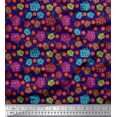 thumbnail image 1 of Soimoi Polyester Crepe Fabric Floral Clip Art Print Fabric by The Yard 52 Inch Wide, 1 of 1
