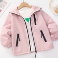 thumbnail image 4 of Mifsaly Girls Lightweight Windbreaker Jacket Windproof Hooded Full Zip Fleece Lined Coats Warm Fall Winter Outdoor Outerwear with Zipper Pockets, 4 of 9