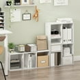 thumbnail image 3 of Furinno LUDER Book Shelf, 5-Cube Bookshelf, Tool Free Assembly Bookcase with Open Shelves, 9.4 x 19.7 x 31.5, Floor Standing, for Living Room, Bedroom, Home Office, Plain White, 3 of 5