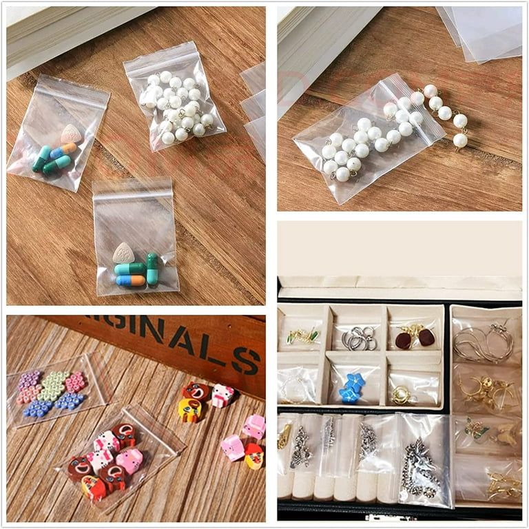 NOLITOY 200pcs Photo Storage Bag Mini Reclosable Bags Jewelry Bags Plastic  Little Bags for Jewelry Bead Bags Gift Bags Self Seal Bags Mini Plastic