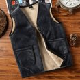 thumbnail image 3 of Hvyesh Mens Womens Winter Sherpa Fleece Lined Vest Sleeveless Zip Up Gilet Warm Plus Size Waistcoat Cozy Outdoor Travel Vest Jacket, 3 of 4