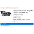 thumbnail image 2 of Right Headlight Assembly - Compatible with 2016 - 2021 Mazda CX-9 2017 2018 2019 2020, 2 of 2