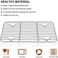 thumbnail image 2 of Tutuviw 18/8 Stainless Steel Cooling Rack 9.8" x 7.5", Baking Cooking Roasting Grilling Rack for Cookies, Bread, Cakes, Oven Cooking, 2 of 7