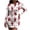 White, variant on PBFRDSJ Womens Long Sleeve Crew Neck Graphic Print Bodycon Mini Dress for Daily Wear Casual Outings Halloween Party Gatherings