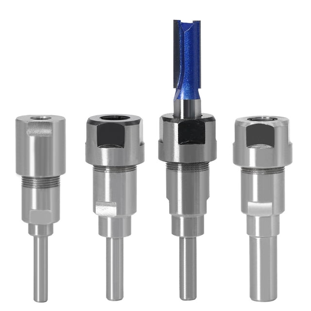 1 pieza de 1/4 pulgadas, 8 mm, 1/2 pulgadas, broca de enrutador de vástago, convertidor de varilla de extensión, mandril de extensión de mandril, broca de enrutador de grabado para madera (8 mm-1